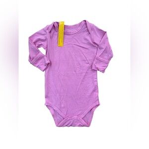 Guisby NWT Size 3-6 Months Lilac Purple Long Sleeve Bamboo Bodysuit
